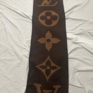 Brown Designer Scarf with Iconic Patterns